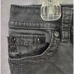 Miss Me Skinny Jeans - Black, Rhinestone Embellished, Size 28, Angel Wings Photo 3