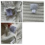 Soho New York & Co Tunic Sweater Cable knit white medium V-neck workwear Photo 3