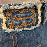 Life is Good slightly distressed medium wash denim skirt Photo 5