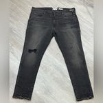 Women’s Lola Jeans Mid Rise Black Distressed Size 16/34 Photo 0