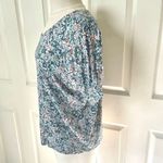 Loft blue floral short sleeved Top Photo 1