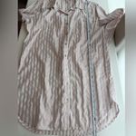 Victoria's Secret  Metallic Striped Button Front Sleep Shirt Size Medium Photo 5
