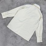 We Wore What  Corduroy Snap Button Down Shirt Shacket Oversized in Ivory M/L Photo 7