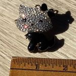 Sparkling Crystal Cat Charm Rhinestone Enamel Kitten Pendant Jewelry Making Silver Photo 4