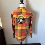 Angry Minnow Flannel Shirt Long Sleeve Smokey The Bear Orange Brown Medium Photo 3