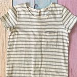 Madewell Dress Cotton Striped Short Sleeve Button Back Mini Size XS Photo 5