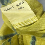 Bella Umbra Tie Dye Linen Top Yellow Blue L Yellow Size L Photo 6