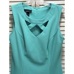 ALYX Green Fit Flare Dress Size 4 Sleeveless Open‎ Detail V Neck Back Zip Photo 1