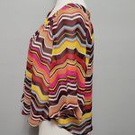 About A Girl  retro chevron stripe batwing blouse size small Photo 3