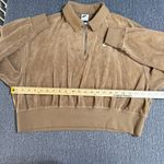 Nike Woman’s Rib Velour Quarter Zip Crop Pullover Photo 14