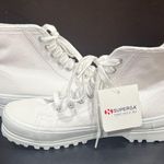 Superga Alpina Women or Men’s Classic White Canvas Sneakers, W 9 or M 7 1/2, NWT Photo 5