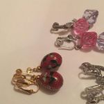 Trifari Lot Of 4 Costume Earrings Vintage Clip On Avon Sarah Cov  Cloisonné Photo 9