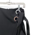 ZARA  Woman Black Mini Skirt Eyelet Tie Detail Women’s Size Large Photo 2