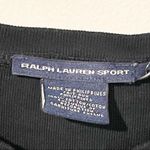 Ralph Lauren  Sport Size Medium Black Cotton Purple Pony Long Sleeve Fitted Top Photo 2