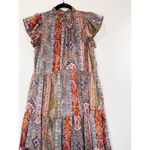 Pinch Womens Dress Brown Midi Tiered Floral Flutter Flowy A Line Boho Medium Photo 4