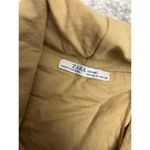 ZARA  Surplice Plunging Wrap Beige Bodysuit Blouse Size Medium Casual Business Photo 9