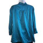 JM Collection  Green Blue Collared Button Down 8 Photo 1