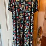 LuLaRoe  Multicolor Patterned Dress Photo 0