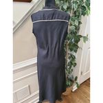 Ashley Stewart  Women's Black Linen V-Neck Sleeveless Knee Length Dress Size 12W Photo 6