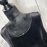 Quacker Factory  Velvet Velour Tank Top Shirt Blouse Plus Sz XL Black Sequin Neck Photo 3