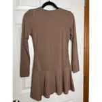 Oh Polly NEW Coco Modal Ruched Crew Neck Mini Dress in Taupe Medium Photo 2