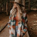 None BOHO SOUTHWESTERN FLEECE‎ SHACKET Photo 3