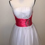 May Queen Couture white short ball gown formal dress Size 8 Photo 1