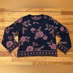 Vince Camuto  Women's Floral Jacquard Crewneck Blouse Sz M Photo 7