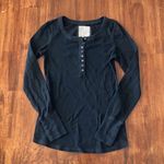 Old Navy Maternity Black Ribbed Long Sleeve Shirt Button Down Size XS EUC Photo 0