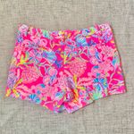 Lilly Pulitzer  Pink, Green, Blue Callahan Shorts in Pink Isle size 8 with pocket Photo 1