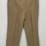 Ann Taylor Loft DressPants Women 8 Tan Striped Linen Blend Slacks Trousers Loose Photo 0
