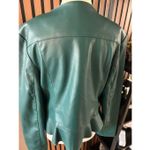 Andrew Marc Mark New York green faux leather jacket with pocket size large NWT Photo 2