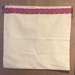 Tory Burch NWOT  Cream Cotton Drawstring Dust Bag Shoe Purse Storage 21” x 22” Photo 3