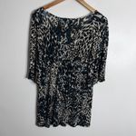 Travelers Wrap Top Dolman Sleeves Black Beige Large Chico's 2 Photo 1