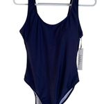 Nicole Miller Studio womens medium navy blue one-piece swimsuit with scoop back Photo 5