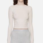 SKIMS New Vintage Crop Long Sleeve T-Shirt Marble - Small NWT Photo 2