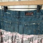 American Vintage Vintage Y2K J Star Denim Pink Camo Midi Tiered Skirt Low Rise Womens Size Medium Photo 5