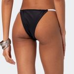 Edikted NWOT  Black & White Leanna Contrast Bikini Bottom Photo 1
