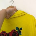 EMPYRE Freida Over You Rose Hoodie Yellow Red Floral Fleece Sweatshirt Small S Photo 5