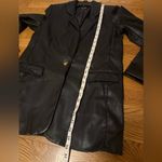NWOT Faux leather Black Women's Blazer size S Photo 13