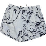 The North Face  Shorts Womens Large White Black Graphic Running Zip Pocket Liner Photo 0