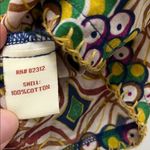 Aryeh  100% Cotton Vibrant Patterned Boho Beaded Babydoll Tank Top - Size Small Photo 12