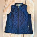 kim rogers  Navy  Puffer Vest  Full Zipped Pockets Lined Women's Size Large Photo 0