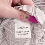 Princess Polly Hayden Shirt Swirl Print Blouse Long Sleeve Button Up Beige Photo 3