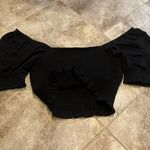 NEW Boden Puff Short Sleeve Square Neck black pullover semi fitted top blouse 8 Photo 7