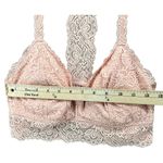 Auden Bralette L Pink Lightly Lined Racerback Lace Overlay Stretch Feminine Size L Photo 4