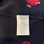 Talbots  Navy Blue Heart Print Sweater Knit Zipper Shoulder Women XL Photo 5