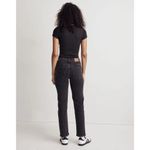 Madewell Mid Rise Perfect Vintage Straight Jeans Ripped Edition Black womens 28 Photo 7