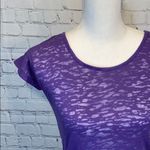 Delia's T-Shirt Cut Out Back Burnout Purple-Small Photo 1