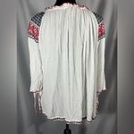 Wrangler  Women’s White Blue Red Embroidered Boho Pheasant Off Shoulder Top XL Photo 1
